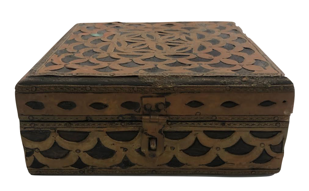 Antique Box with Brass Handwork